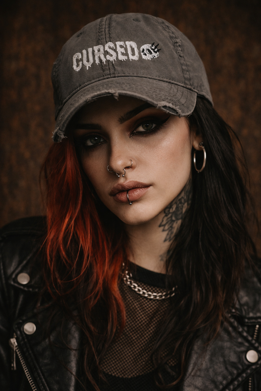 Cursed Distressed Dad Hat