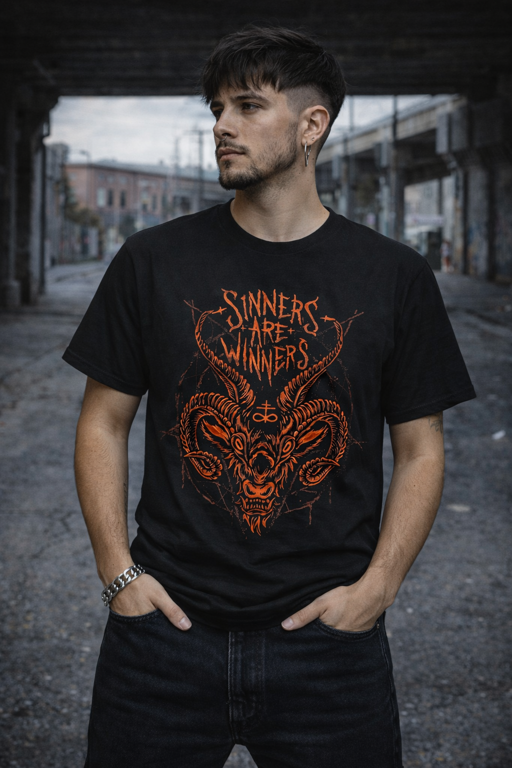 Sinners Frontprint T-Shirt